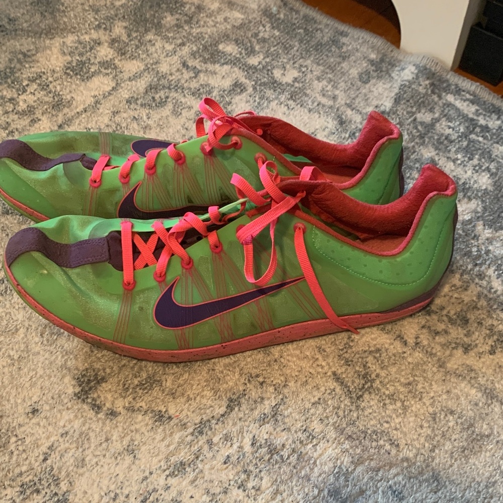 Nike men Green and Pink Low-Top Sneakers